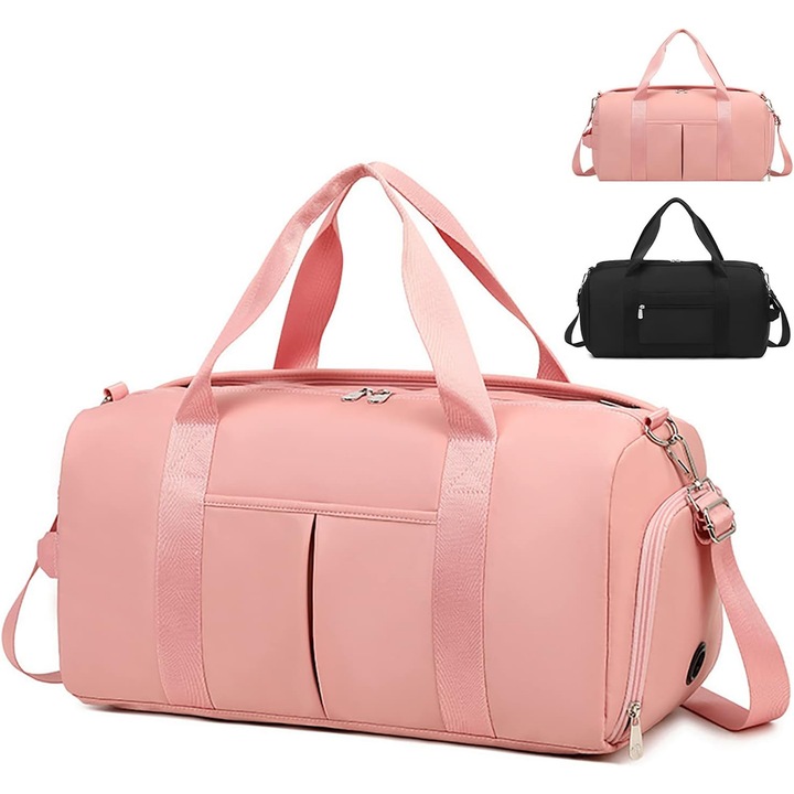 Sporttáska nedves és cipőrekesszel, utazótáska, sokszínű, 30x45cm