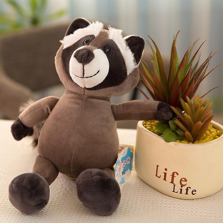 Set plusuri animale de jungla, 25cm, elefant si caine, material PP bumbac