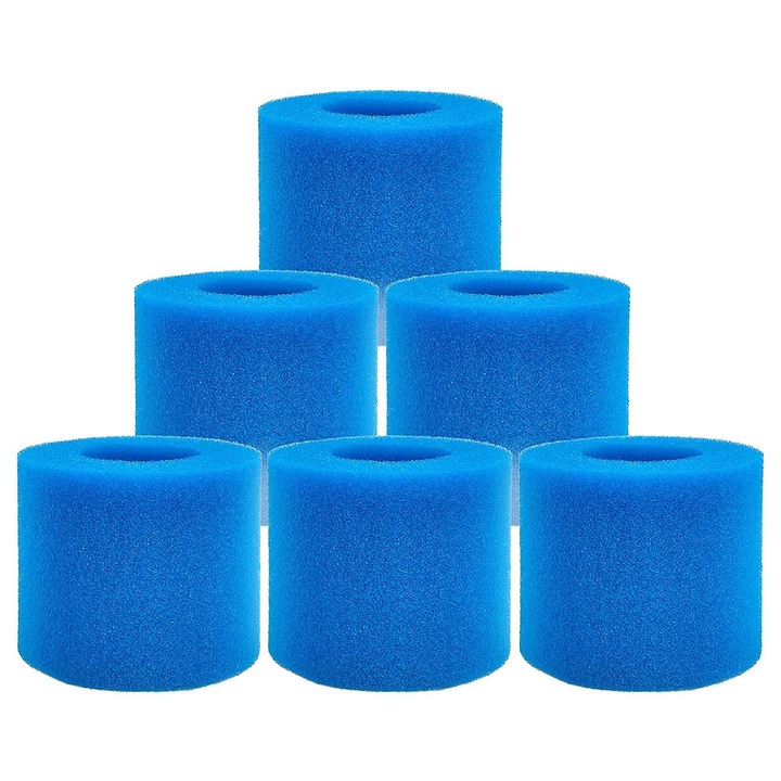 Set Филтърни касети тип гъба, 6 броя, син
