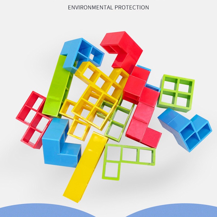 Set de constructie Tetra Tower, 16 blocuri, multicolor