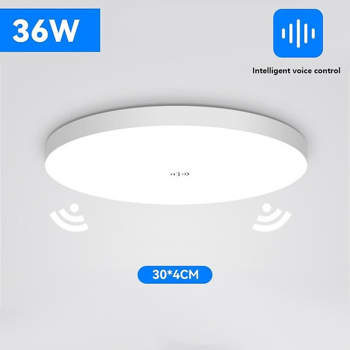 Plafoniera LED cu senzor de miscare, 36W, lumina alba, pentru interior, utilizare in diverse spatii