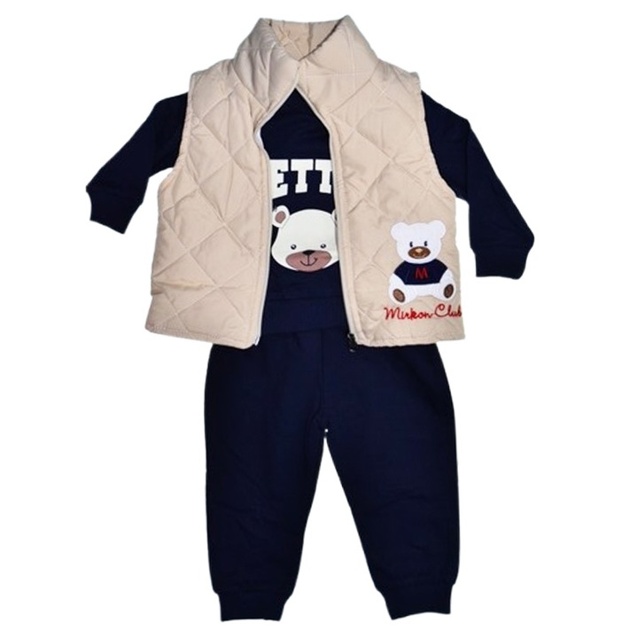 Compleu format din 3 piese, pentru baieti, Mini Junior 2908B, Bleumarin 122290