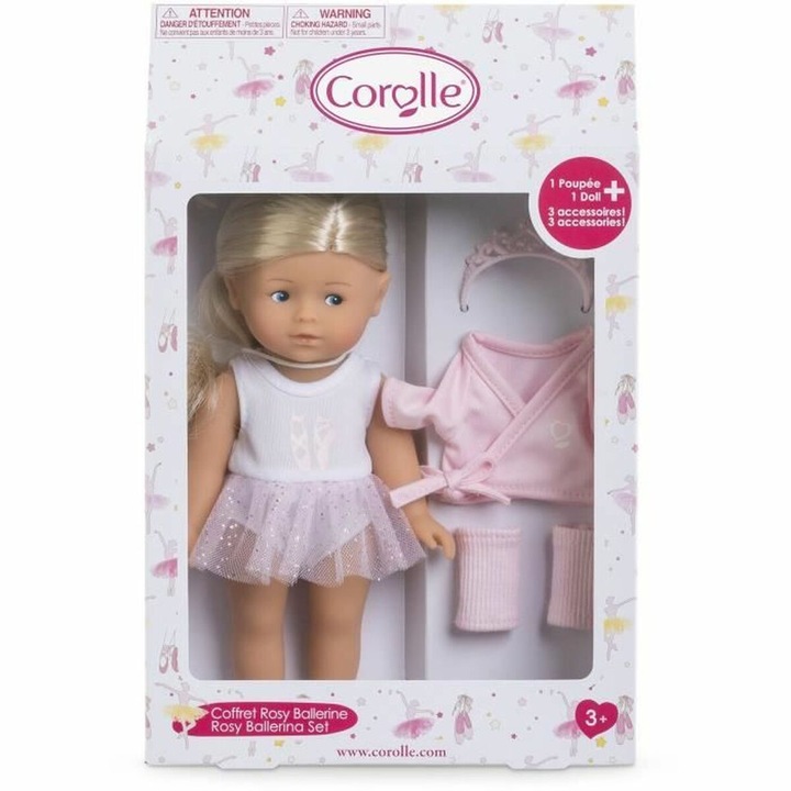 Corolle 13240138 Corolle Mini Corrolines rózsás balerina baba, 20 cm