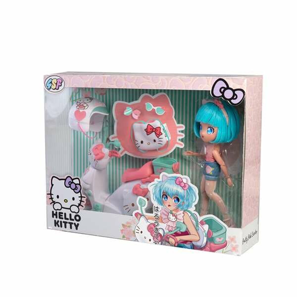 Papusa Hello Kitty, 19,5 cm, multicolor, cu accesorii - eMAG.ro
