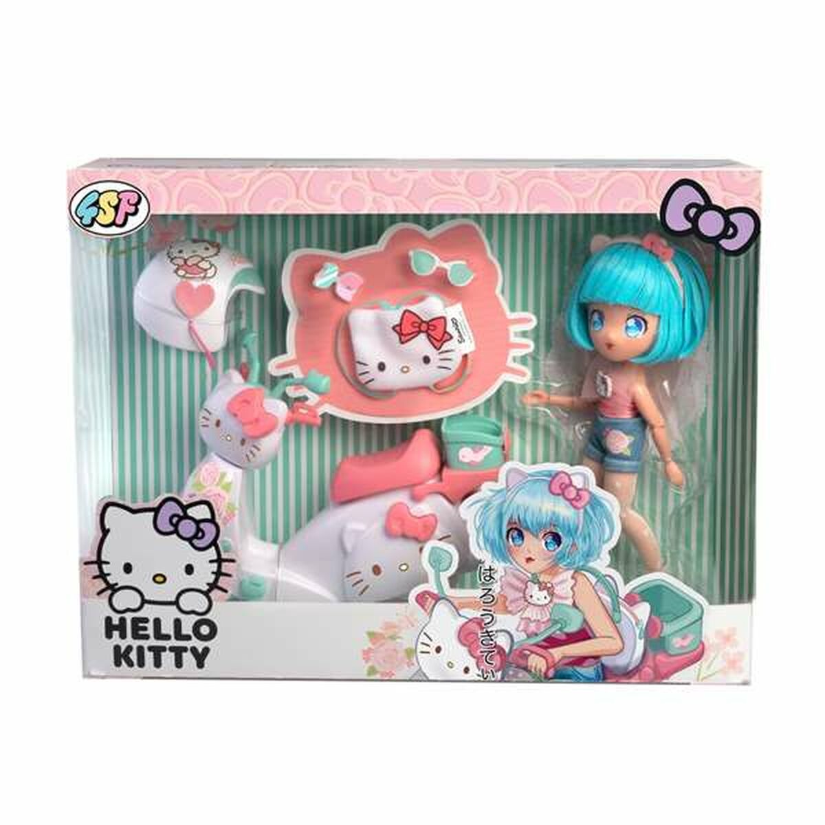 Papusa Hello Kitty, 19,5 cm, multicolor, cu accesorii - eMAG.ro