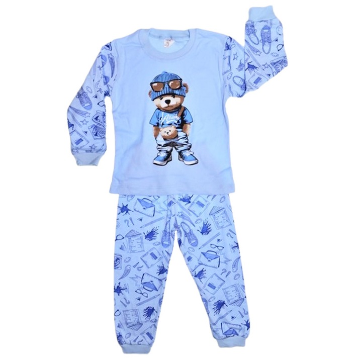 Pijama din 2 piese, pentru baieti, Mini Junior 3994A, Albastru 122536