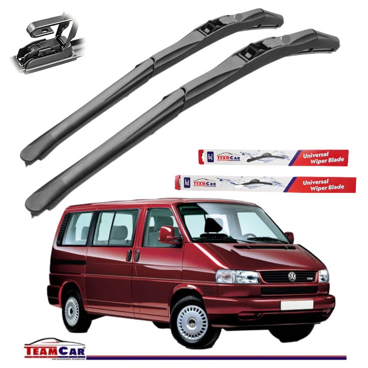 Stergătoare TeamCar pentru Volkswagen Transporter T4, Set Față, 550mm x 550mm, Prindere Hook (U)