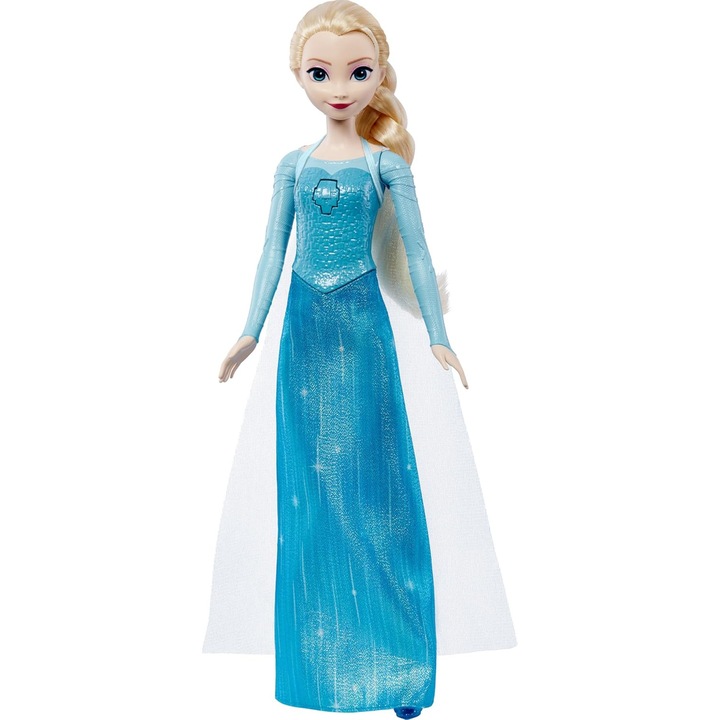 Disney Frozen baba – Éneklő Elza, varázslatos ruhájában, elénekli a „Let It Go”-t
