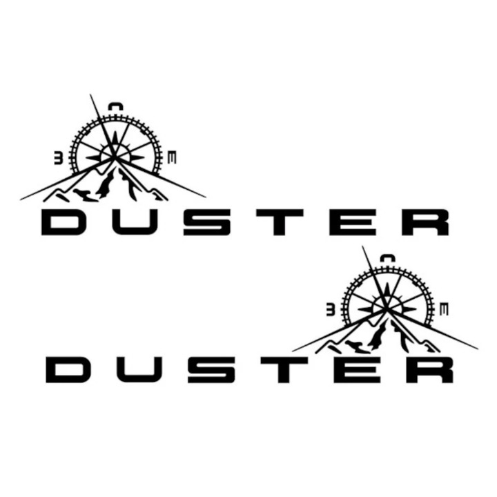 Stickere Laterale ORACAL Adventure Dacia Duster II (2018+), negru, 1m x 11cm, busola 45cm x 29cm