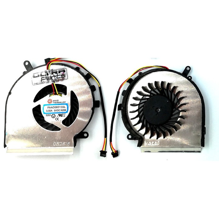Ventilator CPU Ultra Parts 3 pin 5V pentru laptopuri MSI GE62 GE72 GL62 GL72 PE60 PE70