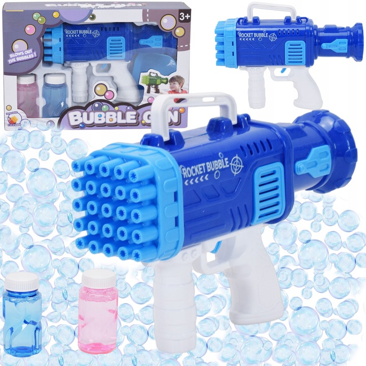 Masina automata de facut bule, SklepLolki, set cu 2 lichide, 25 gauri, albastru