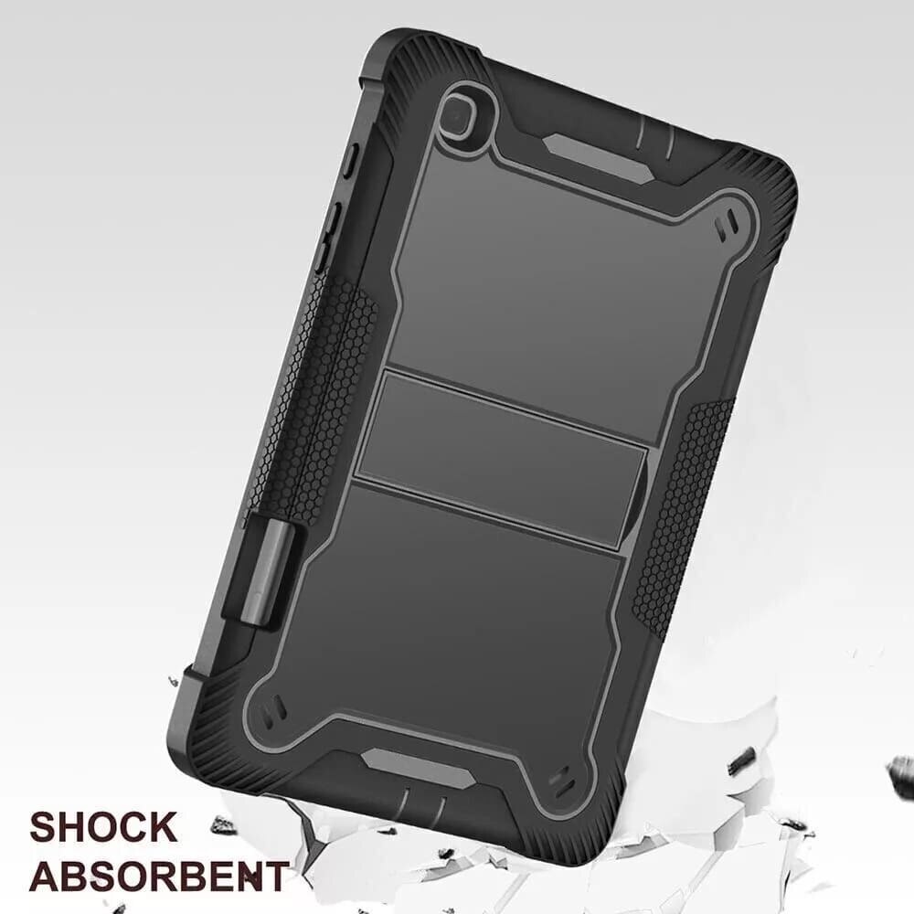 Husa Shockproof Armor Sigloo, pentru Samsung Galaxy Tab A7 (SM-T500/T505/T507), 10.4", cu stand, Dark Black