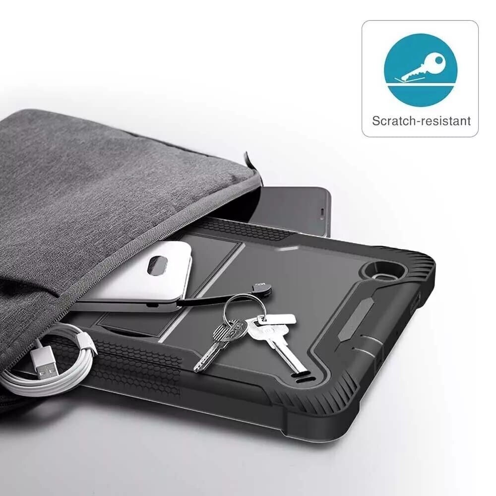 Husa Shockproof Armor Sigloo, pentru Samsung Galaxy Tab A7 (SM-T500/T505/T507), 10.4", cu stand, Dark Black