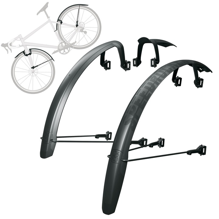 Set aparatori bicicleta SKS Speedrocker 28", negru, 52mm, 500x950mm