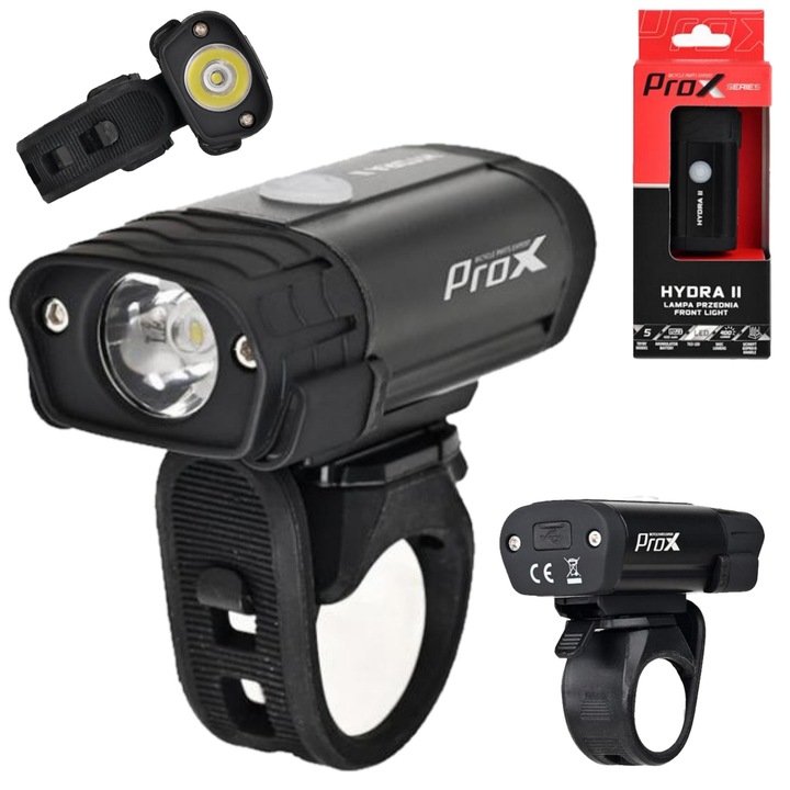 LAMPA FRONTALA PROX HYDRA II 400Lm, 1100mAh, USB-C