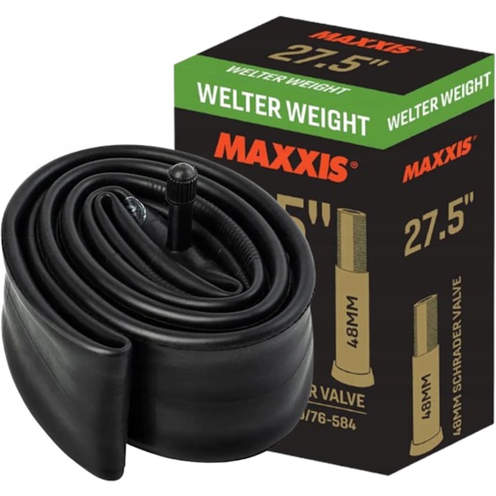 Camera roata bicicleta Maxxis, 27.5x2.0-3.0 AV 48mm, greutate redusa