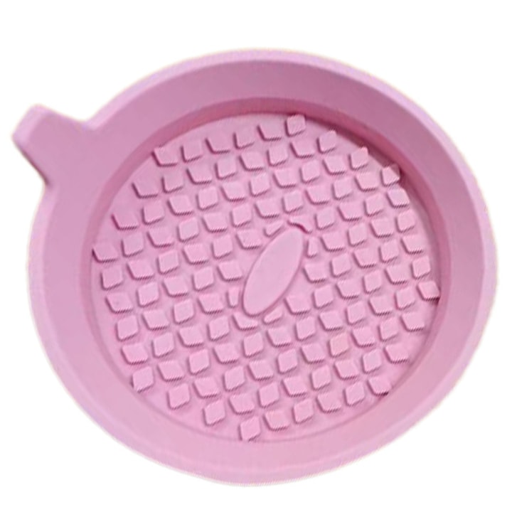 Подложка, кръгла, противоплъзгаща, за автомобила, силикон, розова