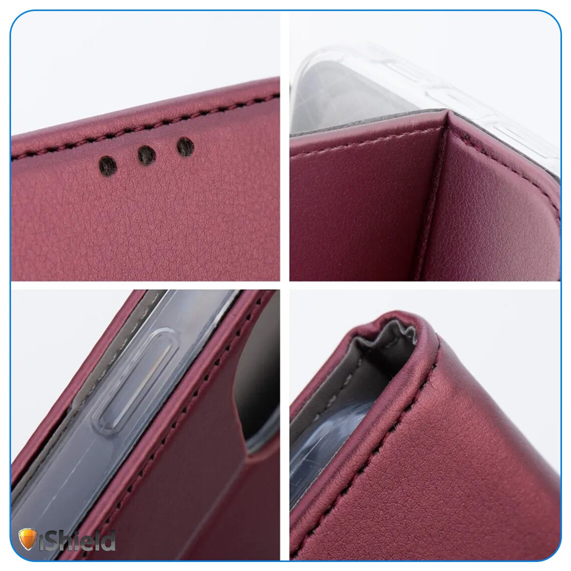 Husa pentru Xiaomi Redmi A5 4G, tip Carte cu buzunar interior, inchidere magnetica, functie Stand, FlipBook, Piele-Eco, Bordo