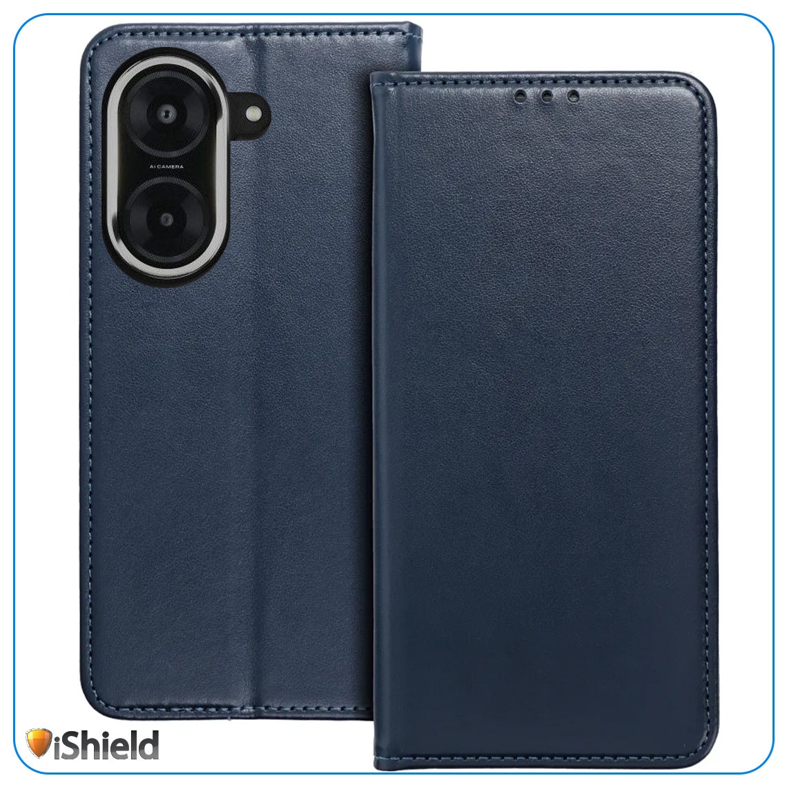 Husa pentru Xiaomi Redmi A5 4G, tip Carte cu buzunar interior, inchidere magnetica, functie Stand, FlipBook, Piele-Eco, Bluemarin