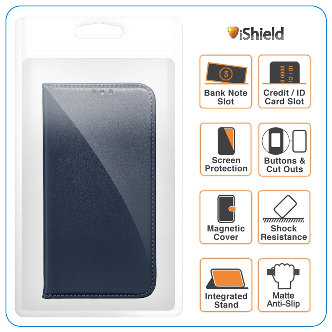 Husa pentru Xiaomi Redmi A5 4G, tip Carte cu buzunar interior, inchidere magnetica, functie Stand, FlipBook, Piele-Eco, Bluemarin