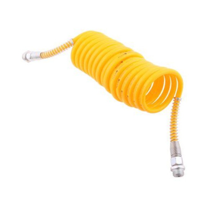 POLMO spirális elektromos kábelek 4,5 m, sárga