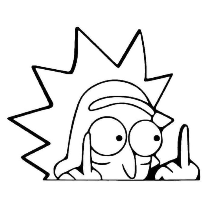 Sticker decorativ auto, F..k you, 20x16 cm, negru