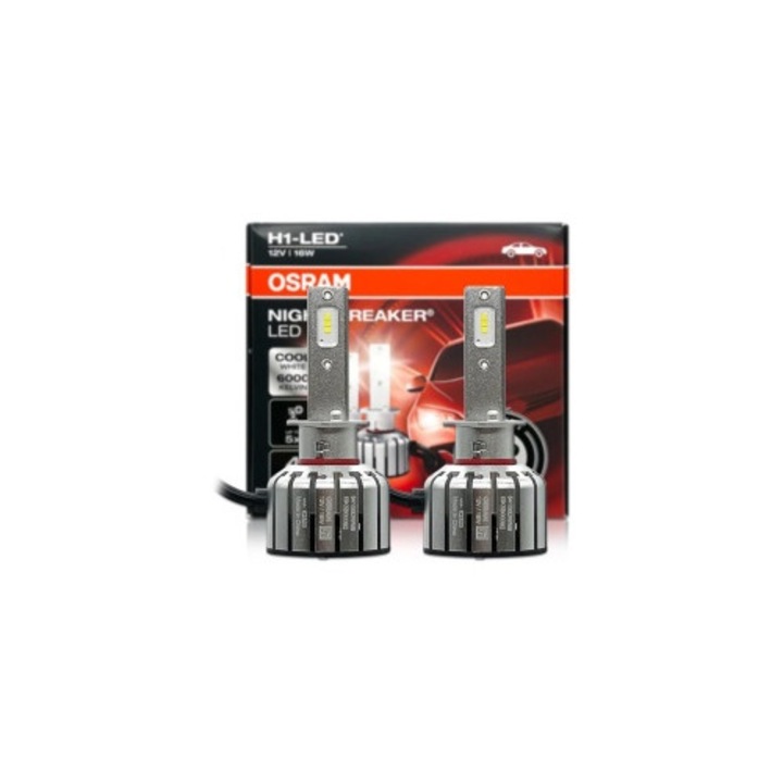 Set Becuri Led Osram Night Breaker Compatibil H1 Omologate