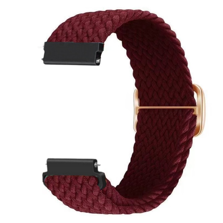 Curea pentru Smartwatch Garmin Venu Sq 2, Bratara pentru toate incheieturile, prindere sigura, Braided Burgundy