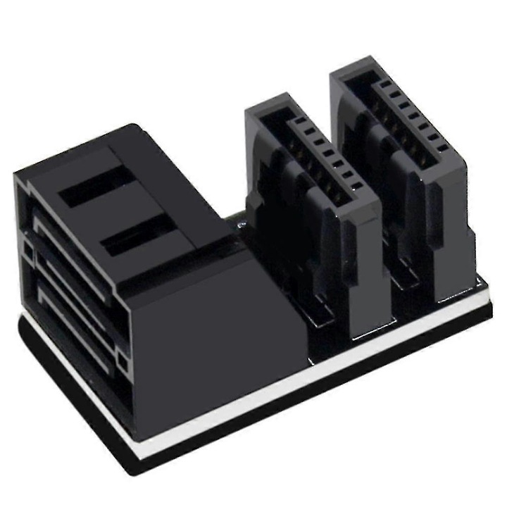 Adaptor SATA 7pin 90 grade, negru