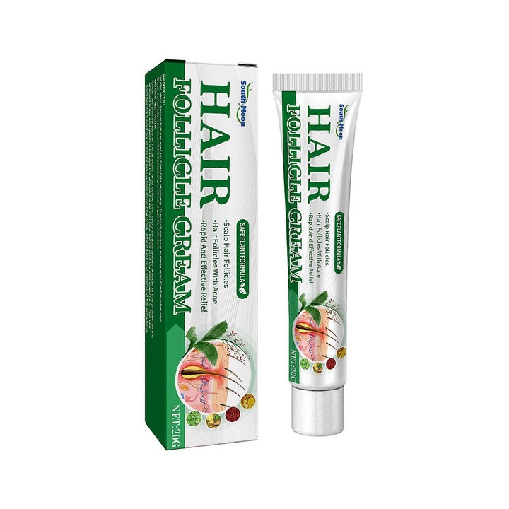 Set 3 creme pentru tratamentul foliculitei scalpului, efect antibacterian, formula pe baza de plante