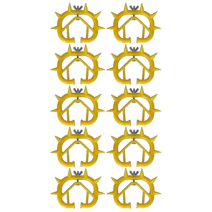 Set 10 Adapatoare pentru Vitei, Plastic, 12.3x9.3cm, Sigur si Durabil, Galben