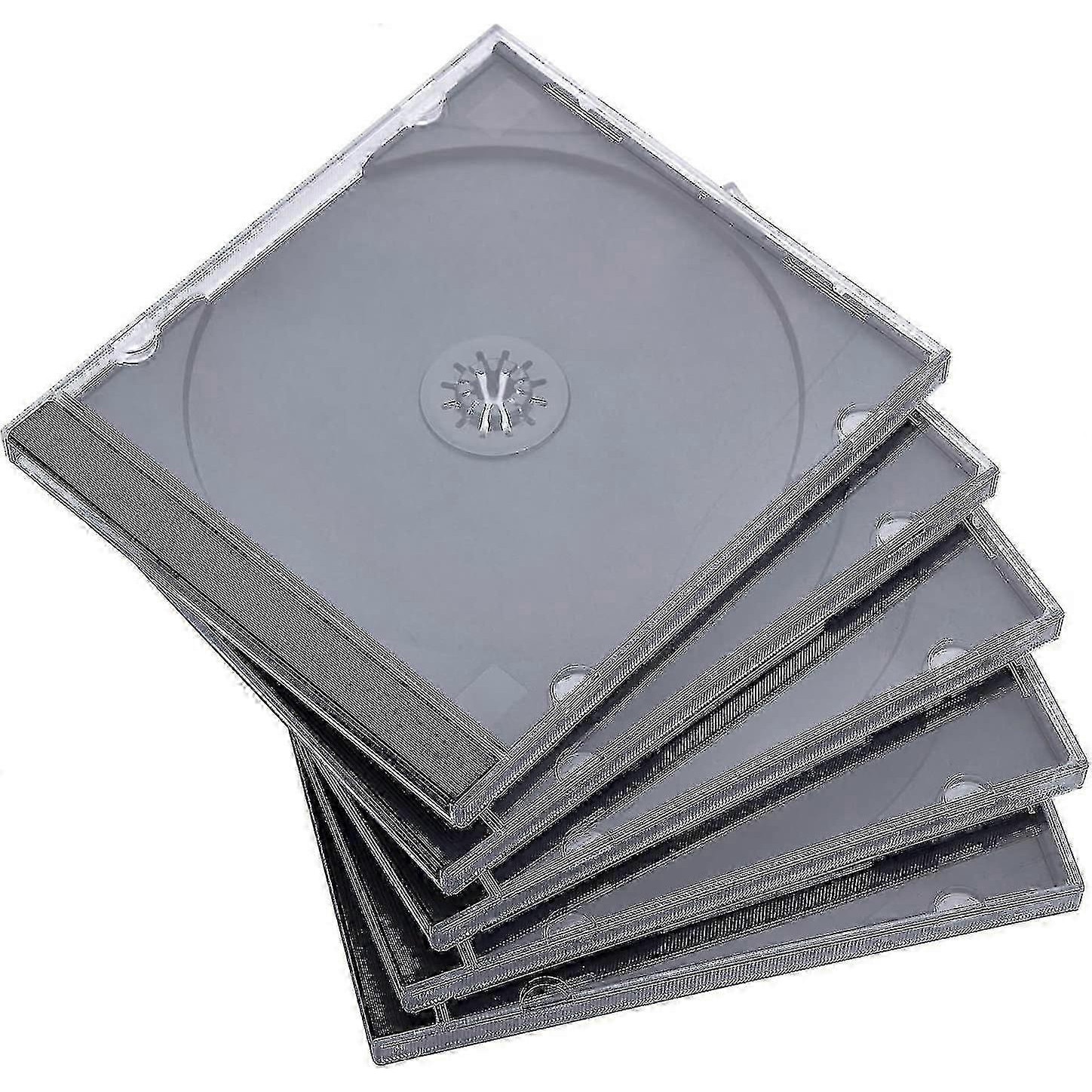 Set 25 bucati carcase CD transparente cu tava neagra, 151x118mm - eMAG.ro