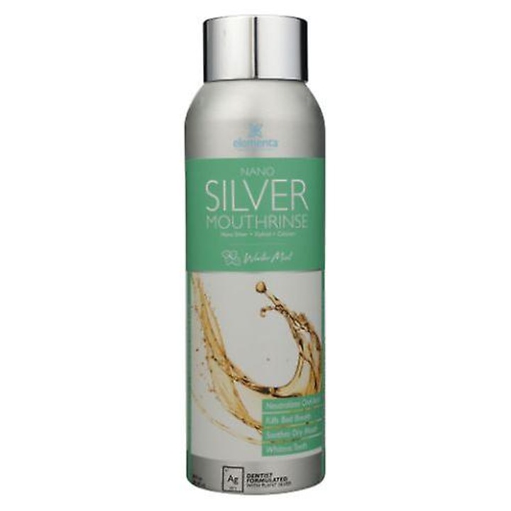 Elementa Silver Wintermint szájvíz, 20 Oz, nanoezüsttel és kalciummal