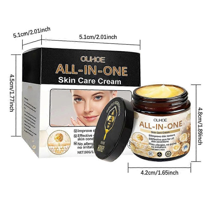 All-in-1 arckrém, méhméreggel, 2 darab, mélyhidratálás, 120g