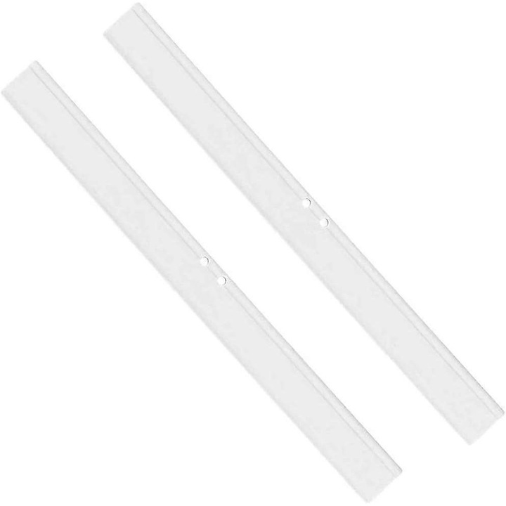 Set de 2 lame de schimb din silicon 25.5cm pentru stergatoare de geam, alb