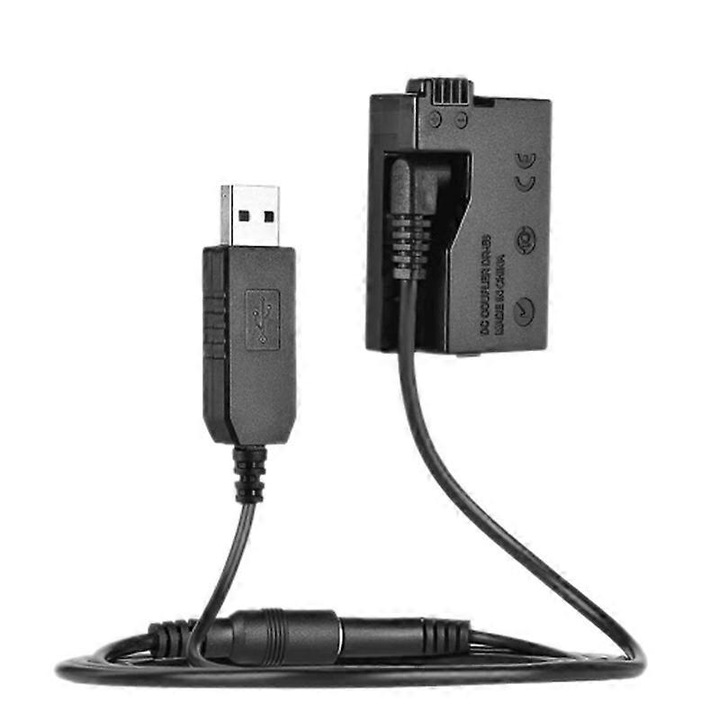 Baterie falsa -E8 cu cablu USB, 1.5m, protectie la scurtcircuit, negru