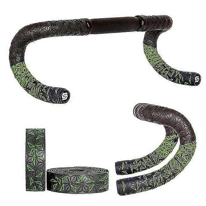 Ghidoline bicicleta set 2 role, negru, material EVA PU, dimensiune 2150mm x 31.1-32.5mm x 401-500mm