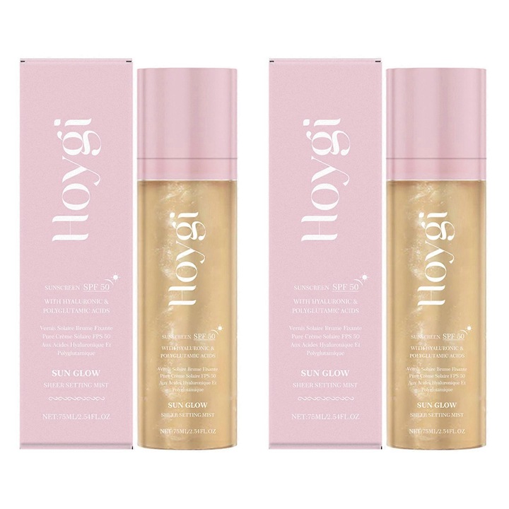 Set 2x Spray de protectie solara Hoygi, SPF50, 75ml