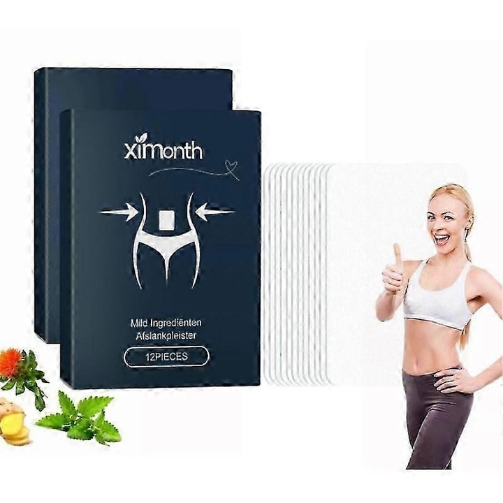 Plasturi modelare corp 12 buc, detoxifiere talie, 5x7cm, pentru barbati si femei