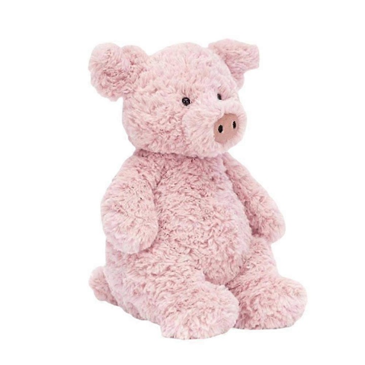 Jucarie de plus, porc dragut, 33cm, roz, set 1 bucata