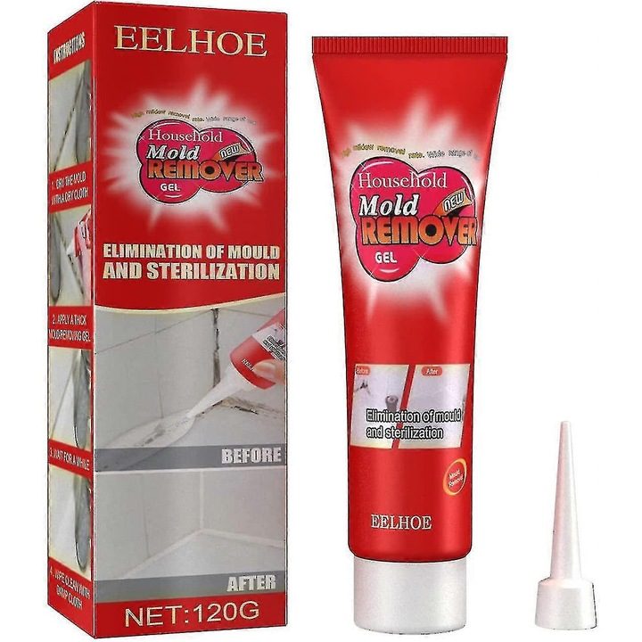 Gel de indepartare mucegai, Eelhoe, 120g, rosu, set cu racleta
