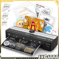Set laminator A4/A5/A6, Excitat®, Trimmer incorporat, 80-125 microni la rece si cald cu functie ABS anti blocare, zgomot scazut, incalzire rapida, control inteligent al temperaturii in functie de grosime, max. 160°C, 320mm/min, 220V, Negru