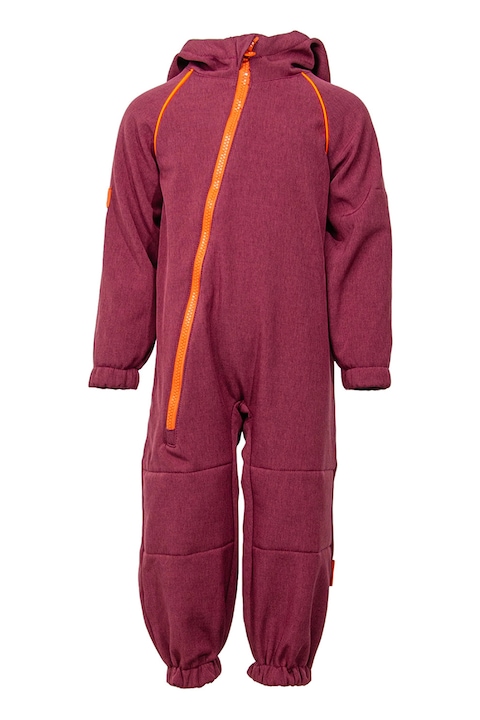 YLIR, Salopeta impermeabila cu gluga Softshell, Roz zmeuriu