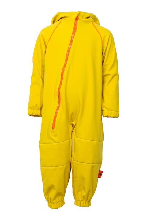 YLIR, Salopeta impermeabila cu gluga Softshell, Galben pai