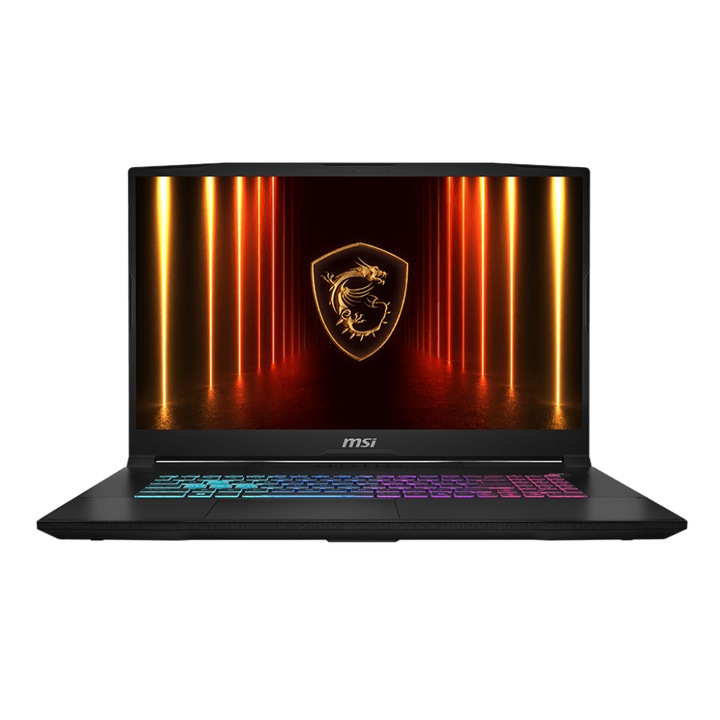 MSI Katana 17 HX B14WGK Gamer Laptop Intel® Core™ i7-14650HX 30M gyorsítótár, akár 5.20 GHz 17.3" QHD 240Hz, 32GB DDR5, 1TB SSD, NVIDIA GeForce RTX 5070 @8GB, Fekete
