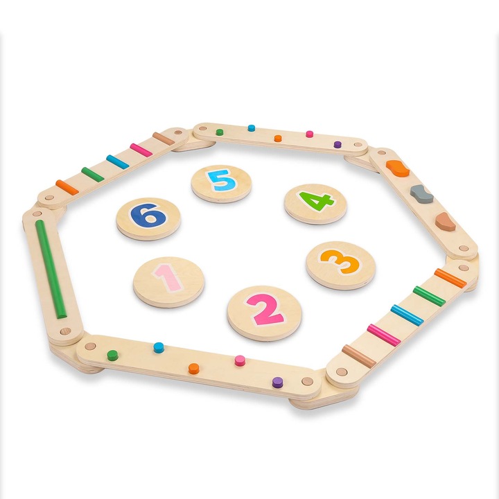 Pista de echilibrare, Rainbow, Numere, Set 6 piese