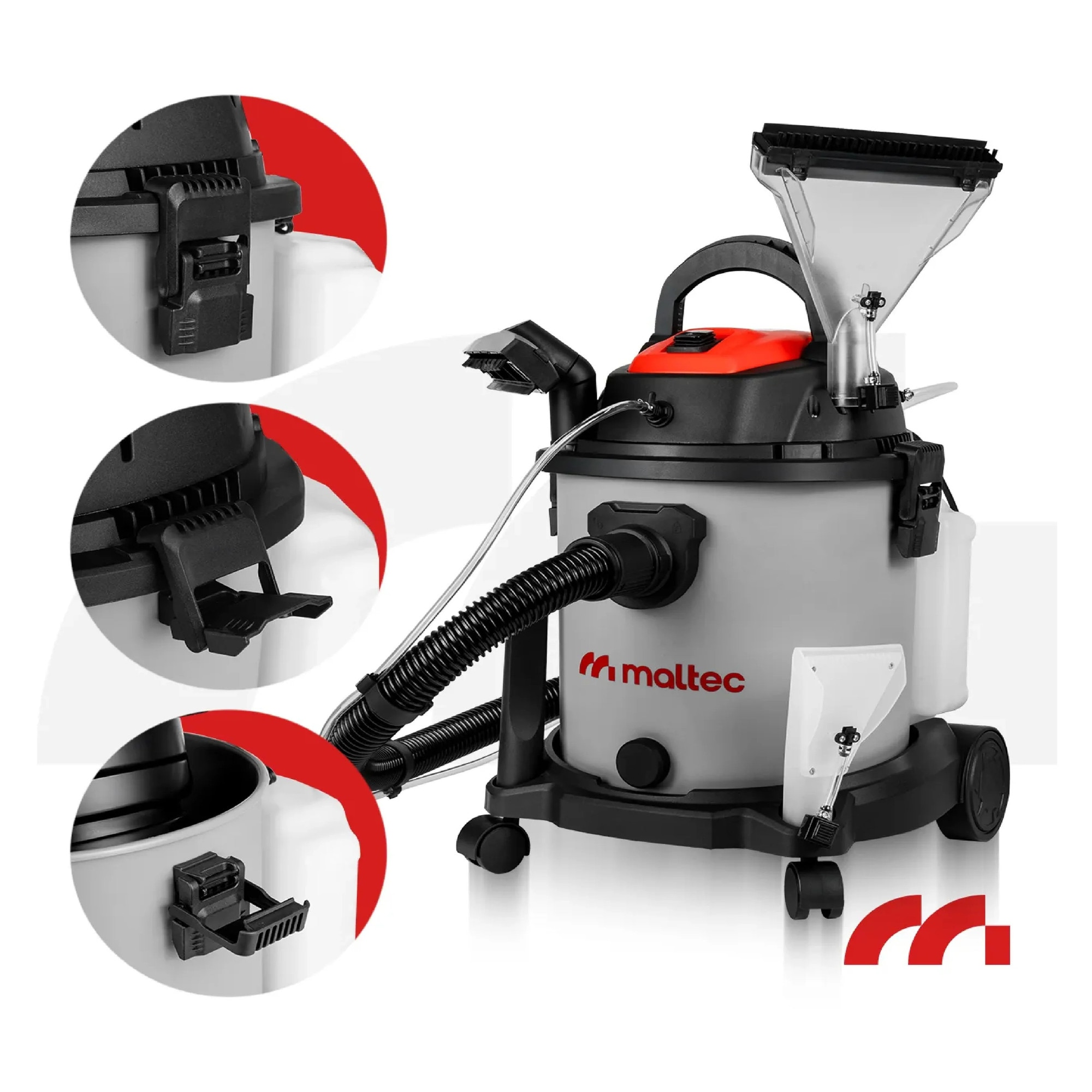 Aspirator pentru tapiterie si covoare MasterWash2200 4 in 1, duza ingusta, 2200 W, MalTec 112707