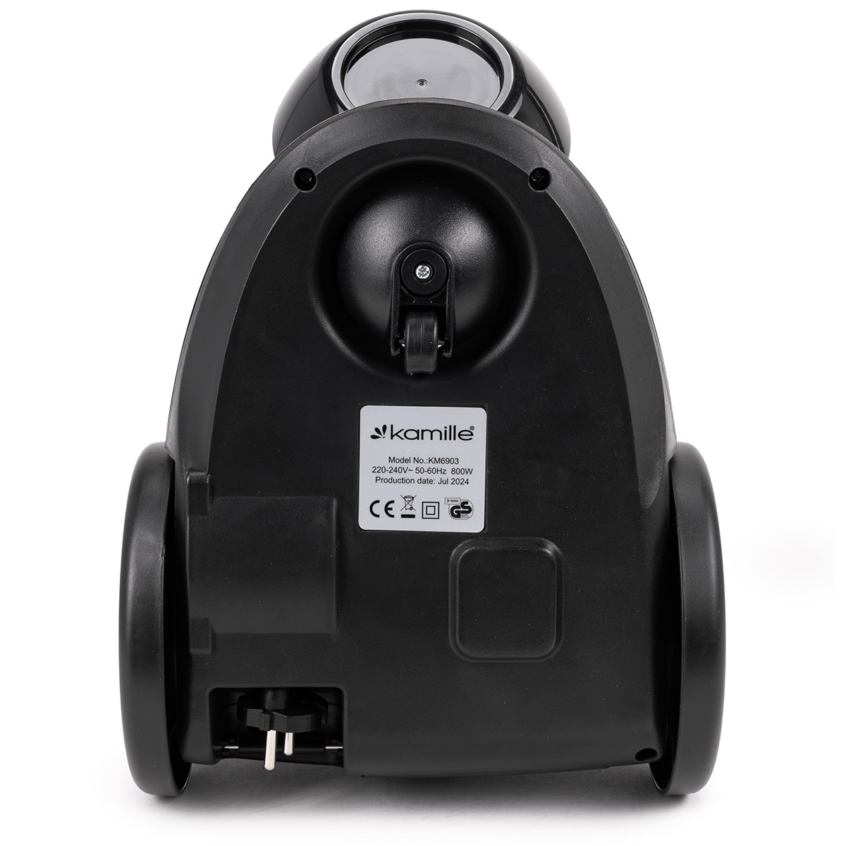 Aspirator cu Fir, Fara Sac KAMILLE, Puterea 800W, Accesorii, Filtru Hepa, Culoare Negru / Auriu