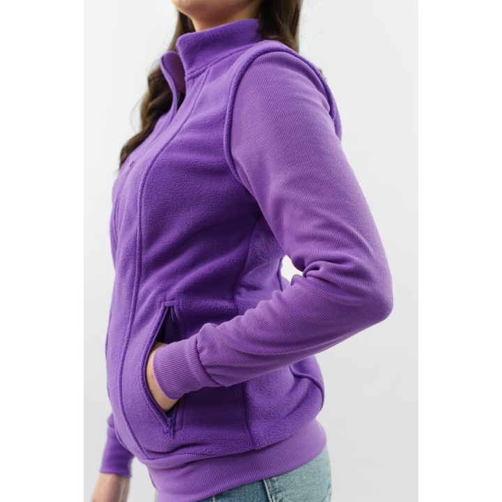 Jacheta de dama, Calipso, culoare mov, fara gluga, marime XL