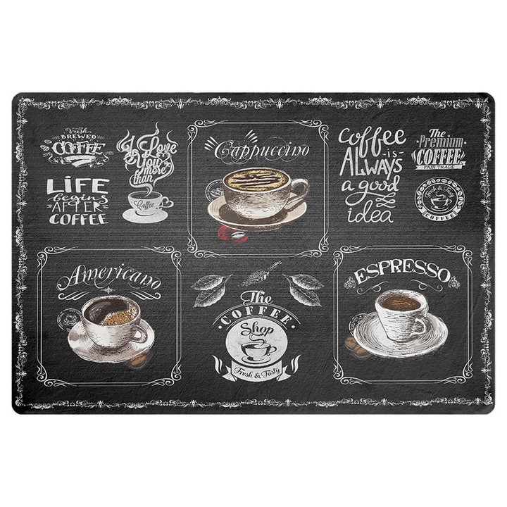 Suport Absorbant Antiderapant pentru Chiuveta, 30x40 cm - Fata din Poliestir, Uscare Rapida, Imprimativ Decorativ 2.5mm Grosime 22397